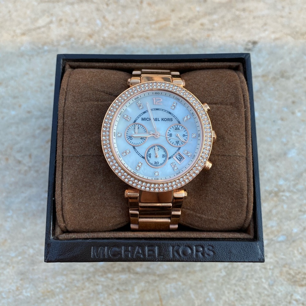 Rose Gold Michael Kors Parker Watch